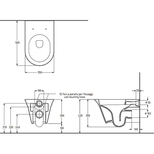 Унитаз подвесной Migliore Monaco черный - фото 4