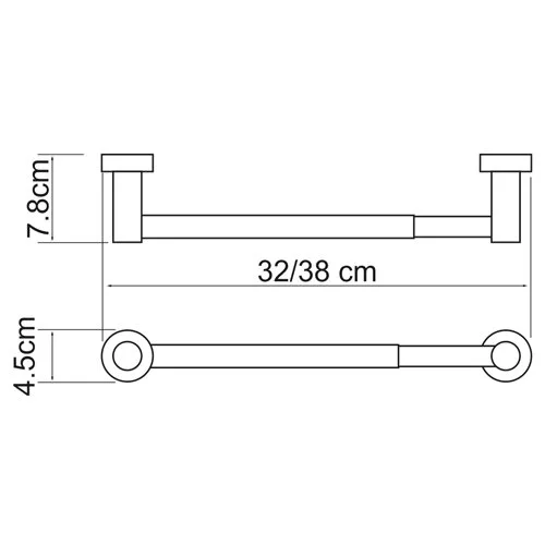 Полотенцедержатель WasserKRAFT Donau хром - фото 2