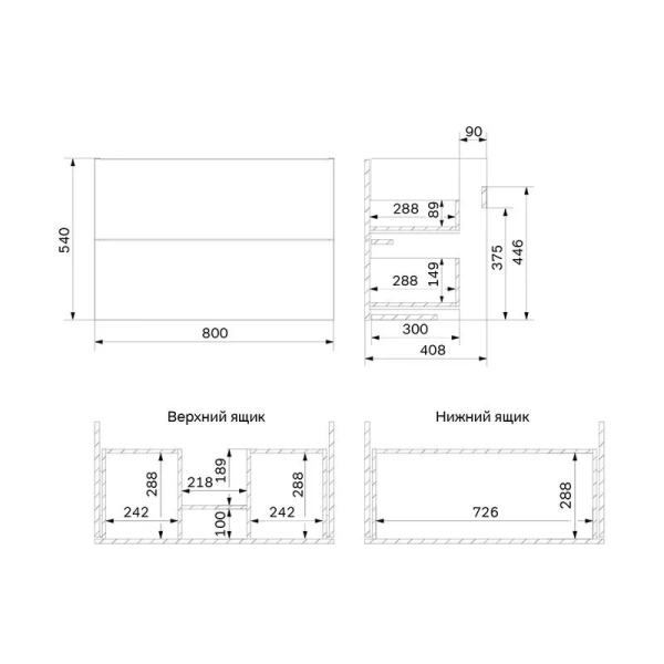 Тумба под раковину подвесная Am.Pm Gem 80 см белый глянец - фото 3