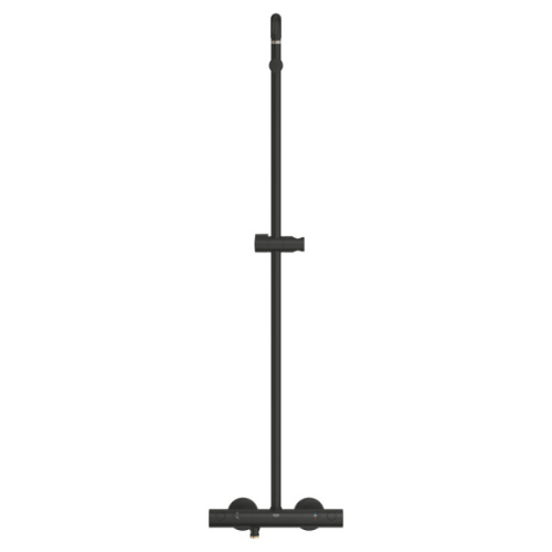 Душевая стойка Grohe Tempesta с термостатом черная, без излива - фото 5