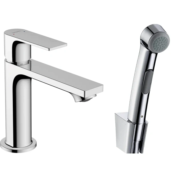 Смеситель для раковины Hansgrohe Rebris с гигиеническим душем - фото 1