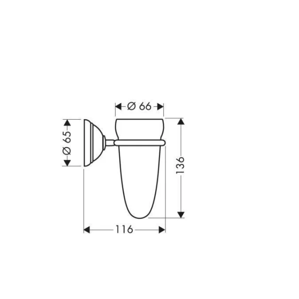 Стакан для ванной, цвет хром-золото, Axor Carlton, по запросу - фото 2