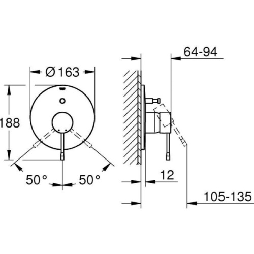 Смеситель для ванны Grohe Essence 19285001 - фото 3