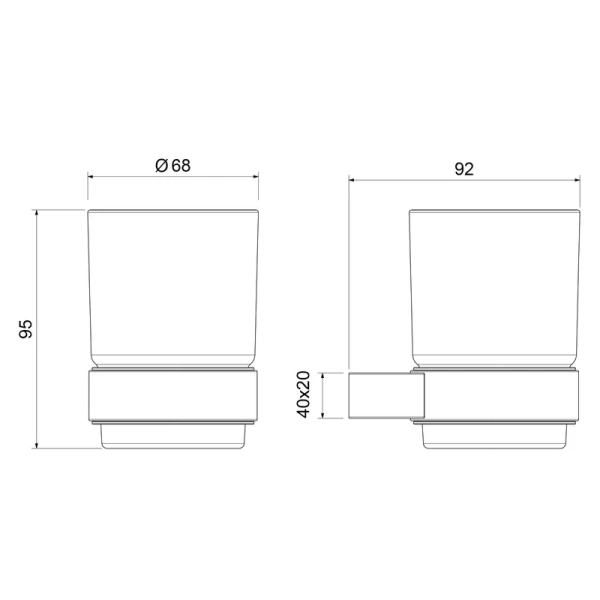 Стакан для ванной Timo Luiro черное золото - фото 2