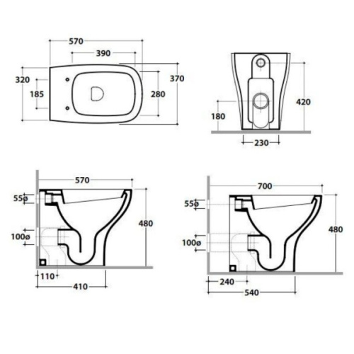 Схема, без бачка, со скрытым бачком - фото 3
