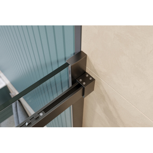 Душевая дверь в нишу BelBagno Soft Close 130 см профиль оружейная сталь, недорогие, в нишу, стеклянные - фото 5