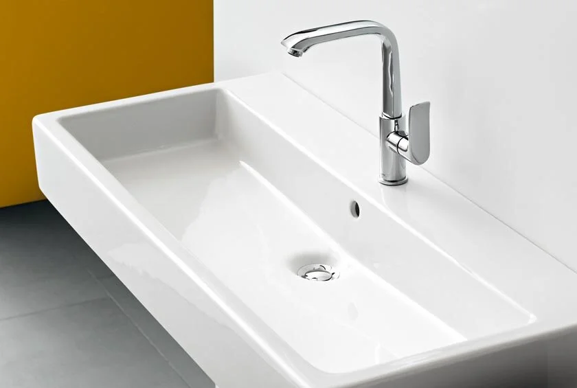 Смеситель для раковины Hansgrohe Metris высокий, высокие, из латуни, округлая форма, с донным клапаном - фото 5