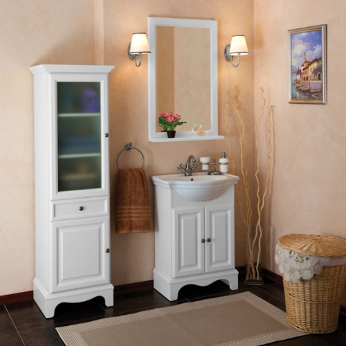 Раковина-консоль керамическая, цвет белый, 1 отв. под смес., с кольцом перелива цвета хром, La Beaute Michel LA8360, по запросу - фото 2