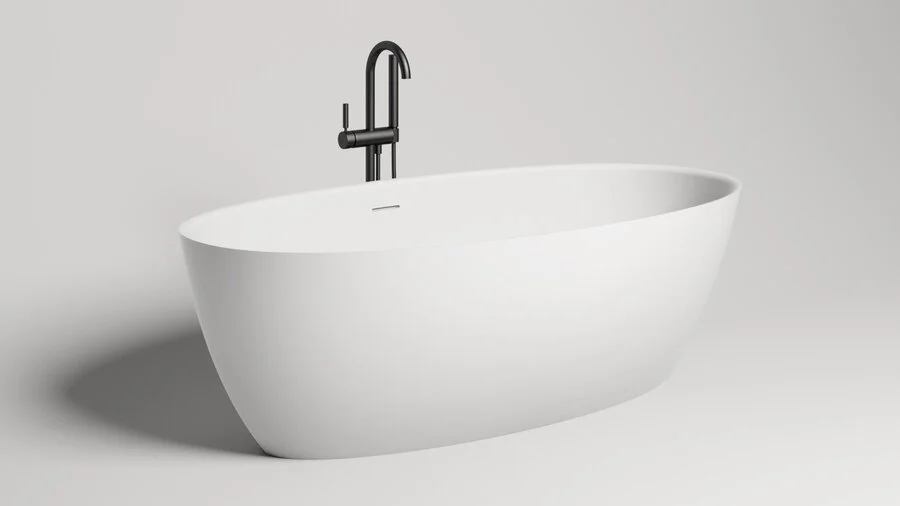 Ванна из искусственного камня Salini Alda Nuova 160x80 см белая глянцевая, современныe, hi-tech - фото 3