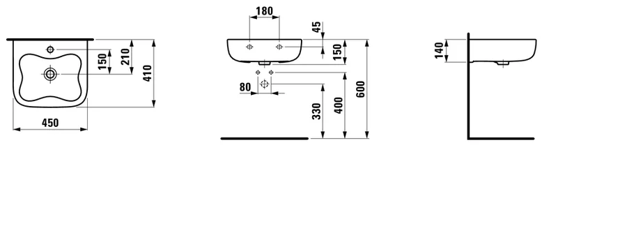 Мини-раковина Laufen Florakids 8.1503.1 45х41х15 см, современные, hi-tech - фото 2