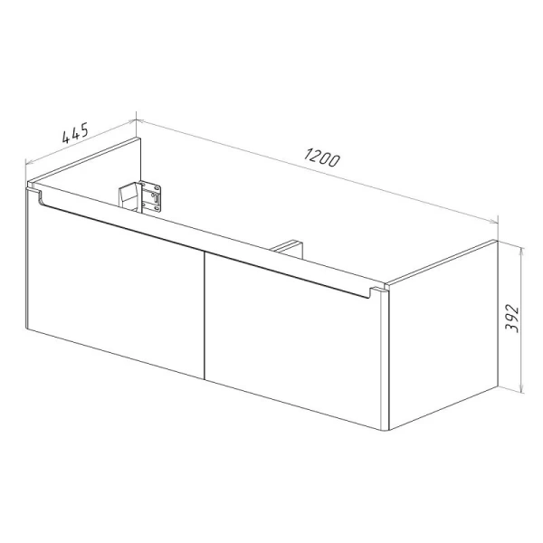 Тумба с раковиной подвесная Lemark Buno Mini LM05BM125T 125 см 2 ящика - фото 2