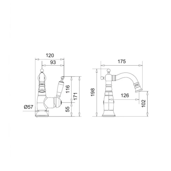 Смеситель для биде Migliore Oxford бронза, для биде - фото 2