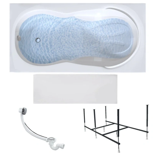 Ванна акриловая 1MarKa Taormina 01та1890кп, 180 x 90 см, цвет белый, без гидромассажа - фото 6