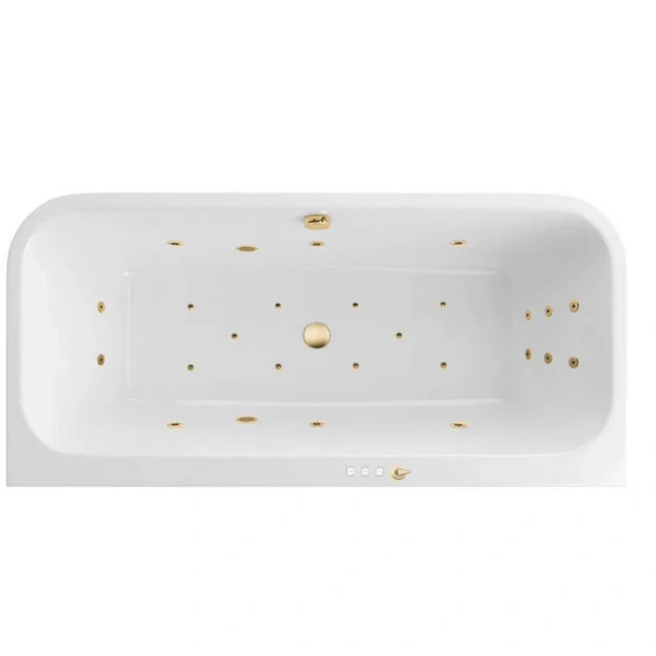 Ванна гидромассажная Excellent Arana Ultra 180 x 85 см, белый/золото, WAEX.ARA18.ULTRA.GL - фото 1
