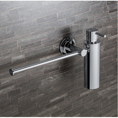 Полотенцедержатель с дозатором для мыла Colombo Plus хром, современные, hi-tech - фото 2