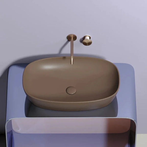 Раковина Ceramica Nova Element 60 см темно-коричневая, из санфарфора - фото 7