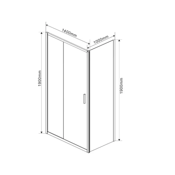 Душевой уголок Vincea Garda 140х100 см брашированное золото стекло прозрачное, прямоугольные - фото 2