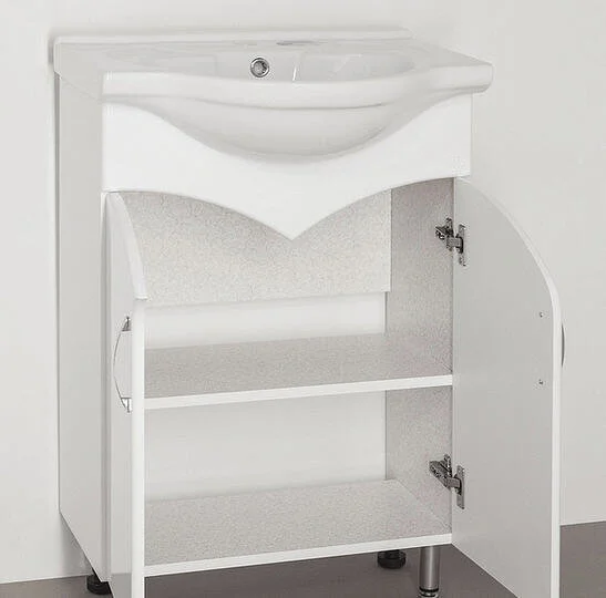 Тумба под раковину напольная Style Line Эко Стандарт 56 см белая, по запросу - фото 2