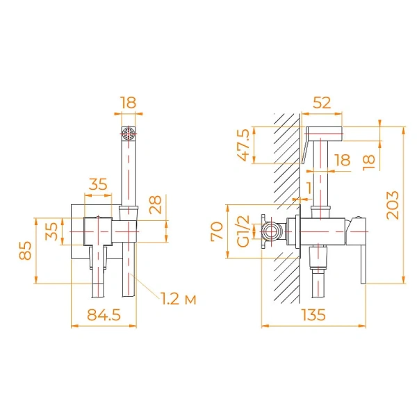 Гигиенический душ со смесителем RGW Shower Panels SP-212 хром - фото 2