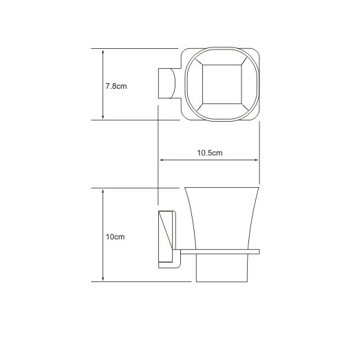 Стакан для ванной WasserKRAFT Exter одинарный - фото 4