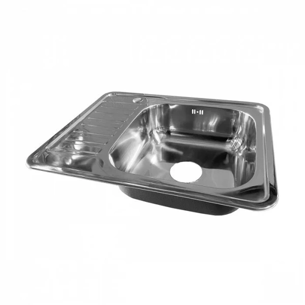 Мойка для кухни IDDIS Basic 65 см чаша справа полированная, глянцевый хром - фото 5