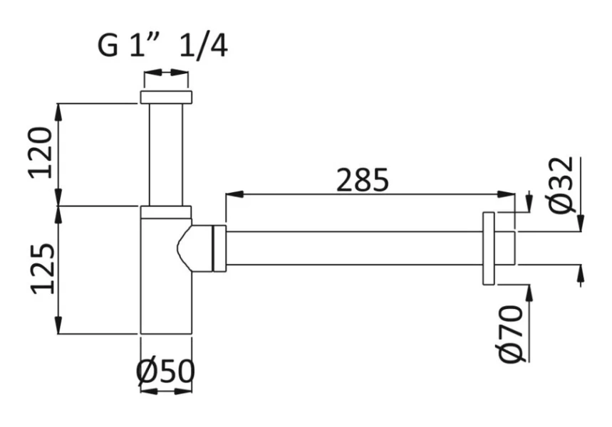Сифон для раковины Cezares CZR-B-SMT латунь - фото 4