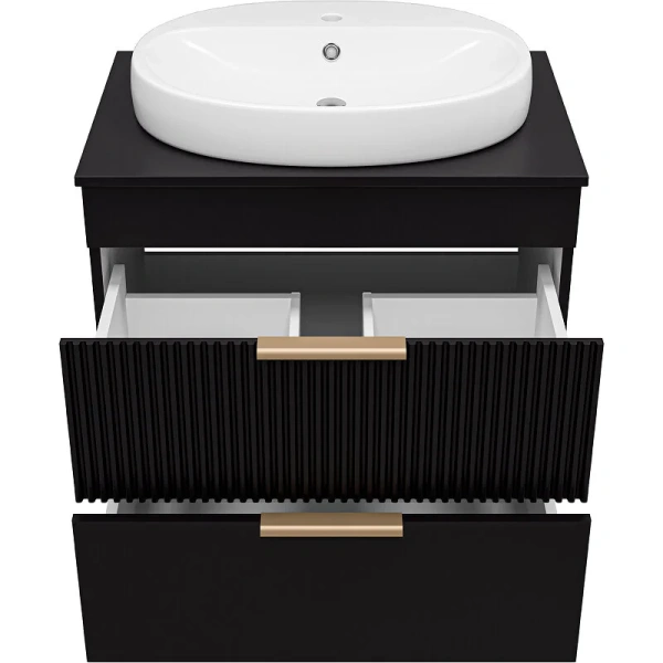 Тумба под раковину напольная Brevita Enfida 70 см черная - фото 4
