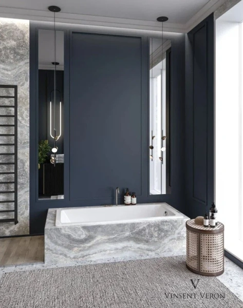 Чугунная ванна Vinsent Veron Square VSQ1407045-AS, 140 x 70 см, с антискользящим покрытием, цвет белый - фото 3