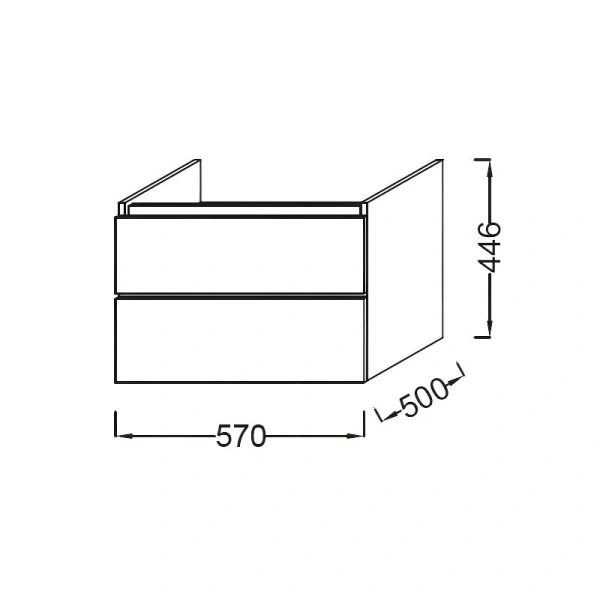 Тумба под раковину подвесная Jacob Delafon Parallel 55 см квебекский дуб, в наличии - фото 2