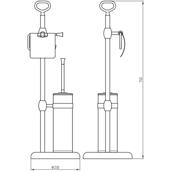 Стойка для ванной Migliore Fortuna хром, классические, ретро, декорированные - фото 2