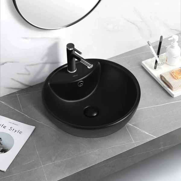 Раковина Abber Bequem 46 см черная матовая, накладные (на столешницу), пристенные - фото 3