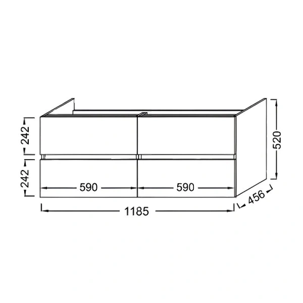 Тумба под раковину Jacob Delafon Tolbiac 120 см белая глянцевая, в наличии - фото 2