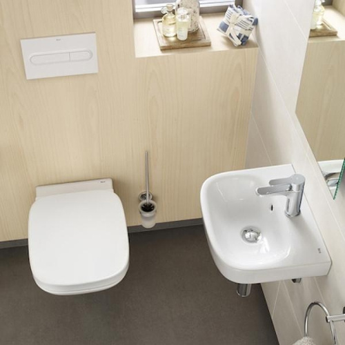 Раковина Roca Debba 55 см подвесная, прямоугольной формы, кувшинка - фото 5