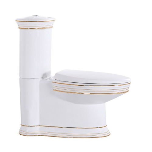 Унитаз компакт CeramaLux Luxe Classic ободковый, с горизонтальным, прямым выпуском, с прямым выпуском - фото 6