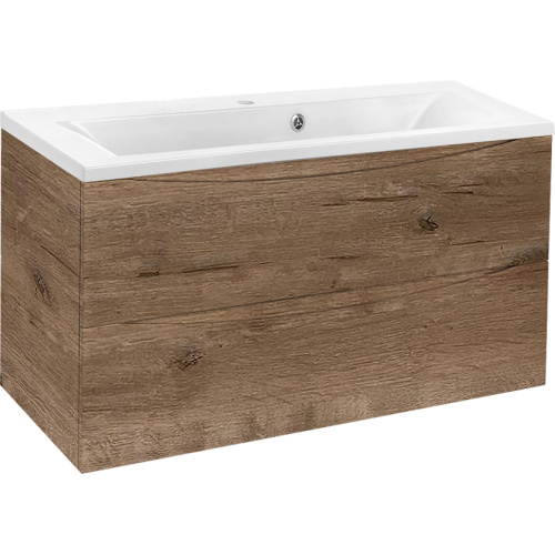 Тумба под раковину подвесная Vincea Mia 89 см V.Oak, моноблок - фото 5