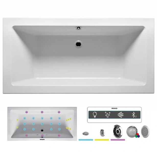 Ванна гидромассажная Riho Lugo 190 x 80 см, JOY2 - фото 4