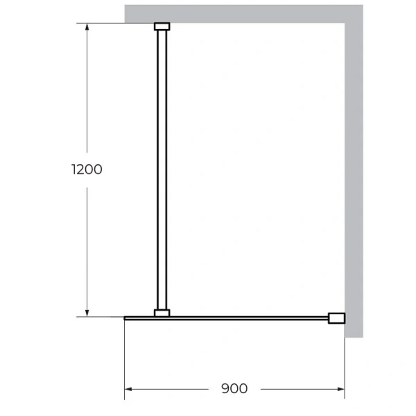 Душевая перегородка Cezares Liberta 90 см профиль хром стекло бронза - фото 2
