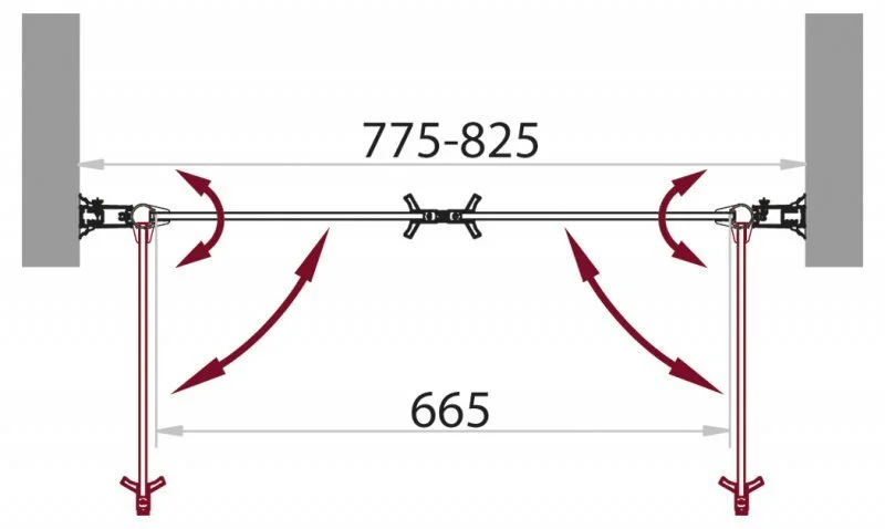 Душевая дверь в нишу BelBagno Sela 80 см стекло прозрачное - фото 3