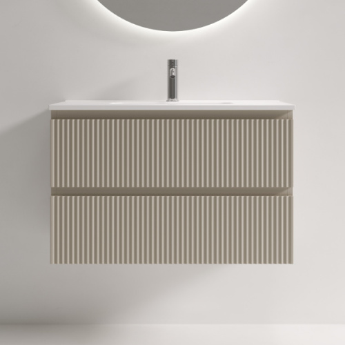 Тумба под раковину подвесная Sancos Snob R 80 см beige soft - фото 4