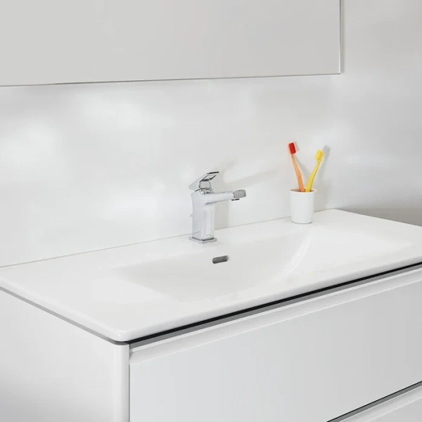 Тумба с раковиной подвесная Laufen Palace 100 см белая глянцевая - фото 3