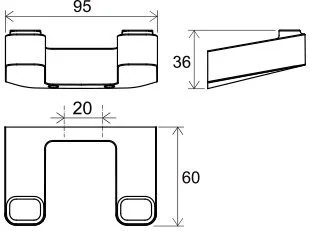 Крючок для ванной Ravak 10° хром, современные, hi-tech - фото 2