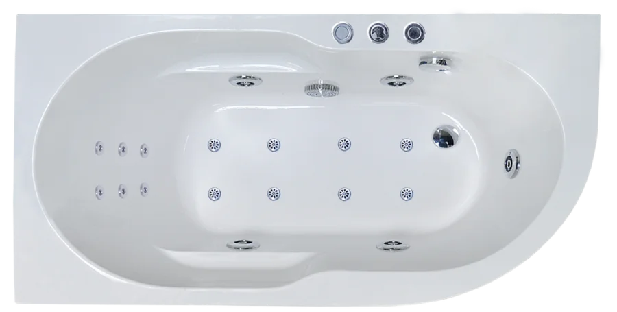 Ванна гидромассажная Royal Bath Azur De Luxe RB614203DL-L/R, 170 x 80 см, белая - фото 1