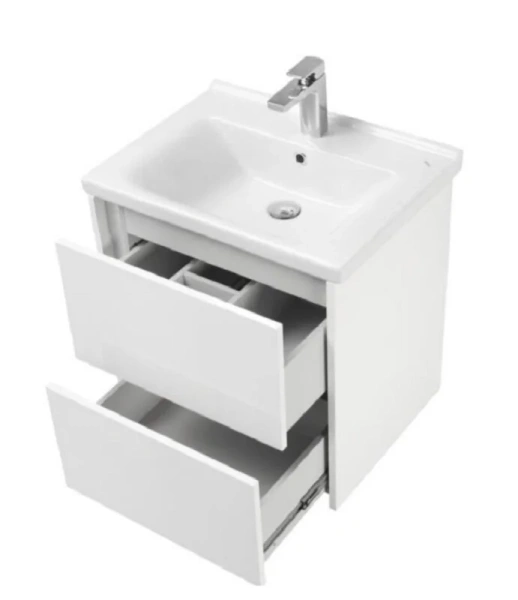 Тумба с раковиной Акватон Стоун 1A231401SX 60 см с двумя выдвижными ящиками - фото 3