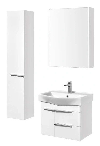 Тумба под раковину подвесная Акватон Беверли 65 см белый глянец, моноблок - фото 5