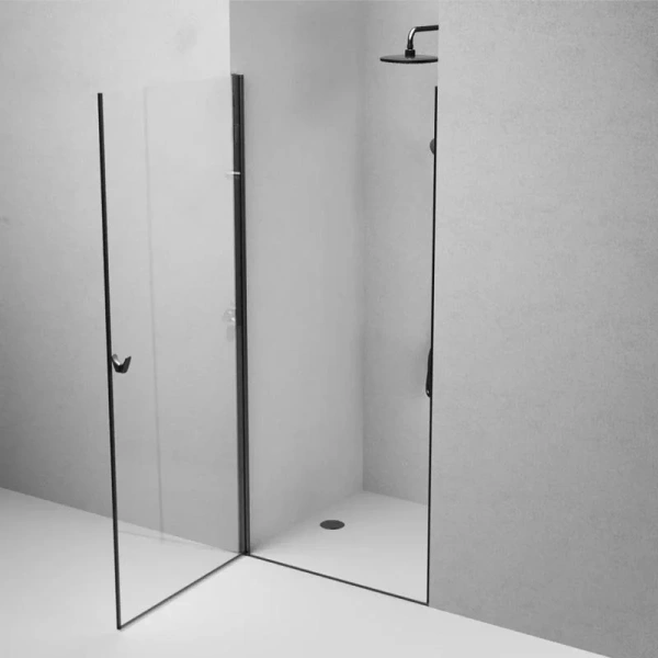 Душевая дверь в нишу Am.Pm Sunny 90 см профиль черный, прозрачные - фото 7