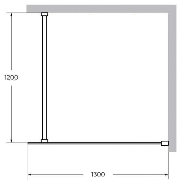 Душевая перегородка Cezares Liberta 130 см профиль черный, современные, hi-tech - фото 2