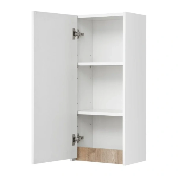 Шкаф подвесной Акватон Марти 35 см белый глянцевый/дуб эдгрейн, в наличии - фото 2