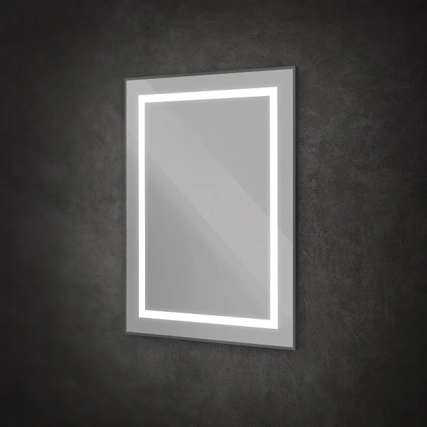 Зеркало с подсветкой BelBagno Kraft 60 см черное, в раме - фото 4