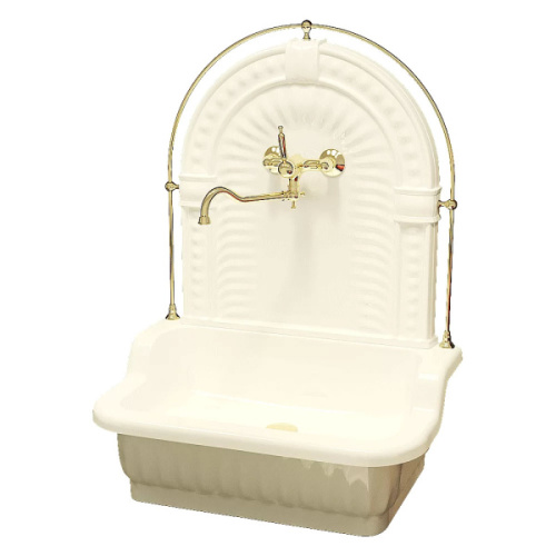 Раковина напольная Migliore Olivia белый/золото - фото 1