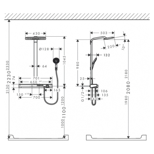 Душевая система Hansgrohe Rainmaker Select 27168400 - фото 4